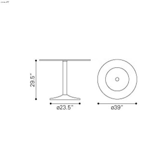 Galaxy Dining Table 102151 Chrome - 3