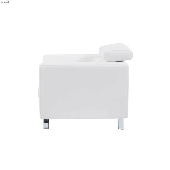 Modern White Leatherette Chair U8210-3