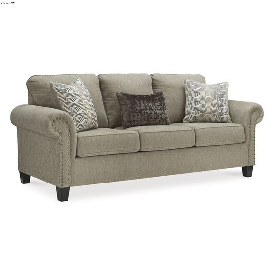 Shewsbury Pewter Fabric Rolled Arm Sofa 47202 By BenchCraft