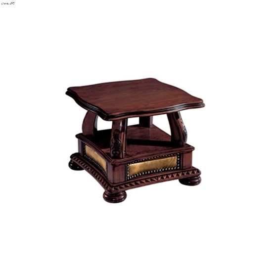 Oakman Classic Brown Walnut End Table By ESF Furniture