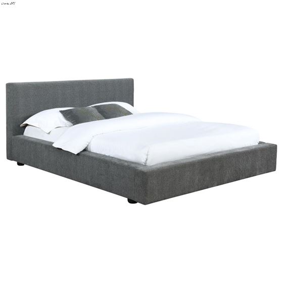 Gregory Modern Graphite Upholstered Platform Bed 316020 By Coaster