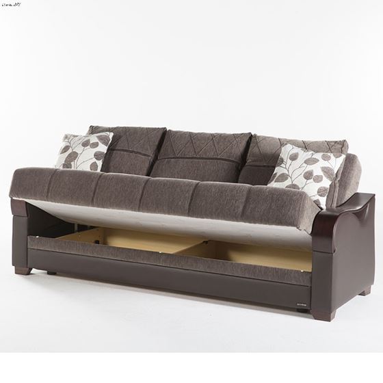 Bennett Sofa Bed in Armoni Brown by Istikbal storage