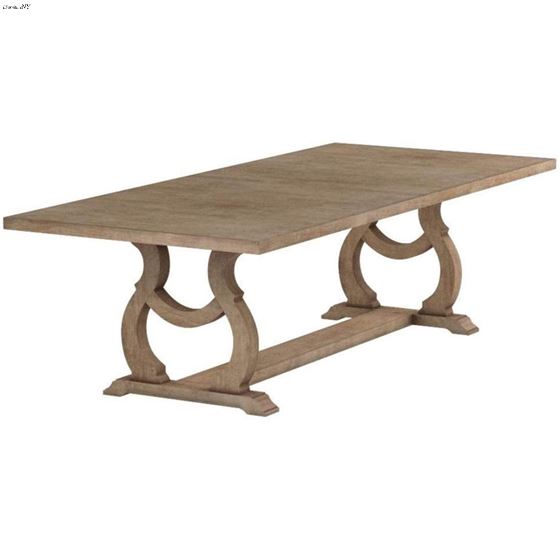 Brockway Cove Barley Brown Trestle Dining Table 110291 by Coaster