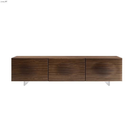 Moon Walnut Veneer Entertainment Center by Casabianca Home