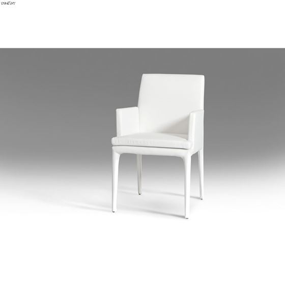 3036 Dex Modern White Leatherette Dining Chair
