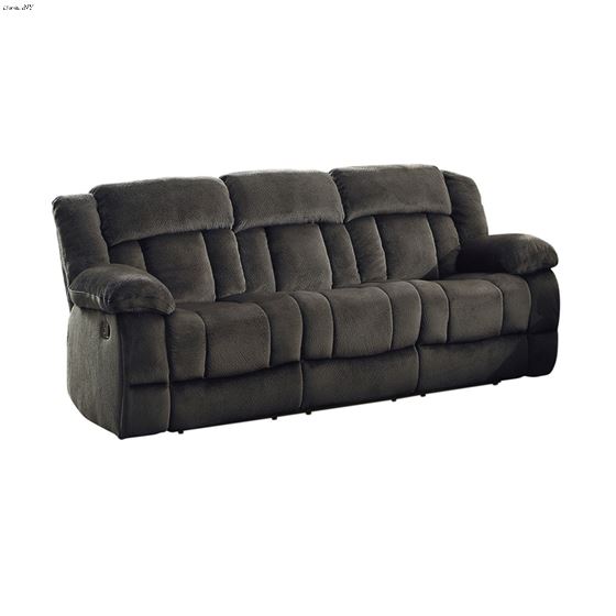 Laurelton Chocolate Reclining Sofa 9636-3 by Homelegance