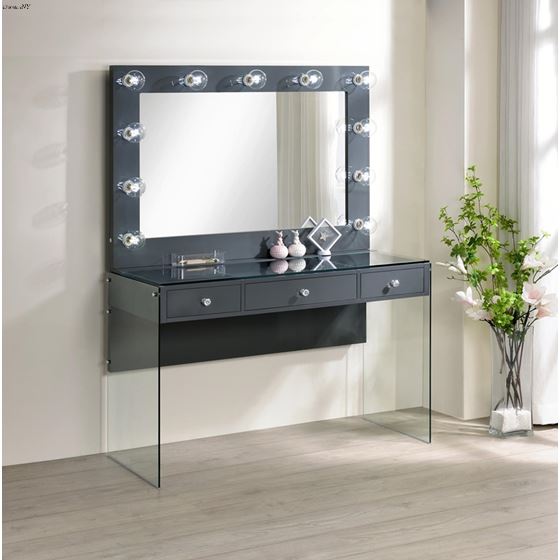 Afshan Grey Vanity Set with Lighting Mirror 935-3