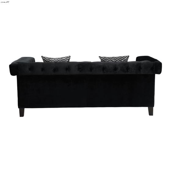 Reventlow Black Velvet Tufted Sofa 505817-3