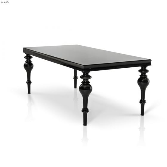 Bella Transitional Black Dining Table