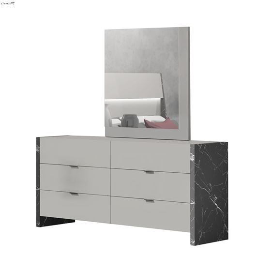 Stonage Premium Light Grey 6 Drawer Dresser By J&M Furniture