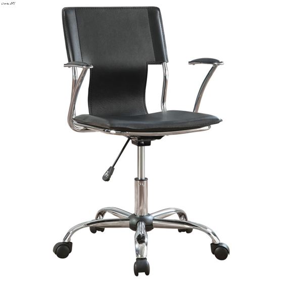 Himari Black Leatherette Adjustable Task Chair 800207Himari Black Leatherette Task Chair 800207