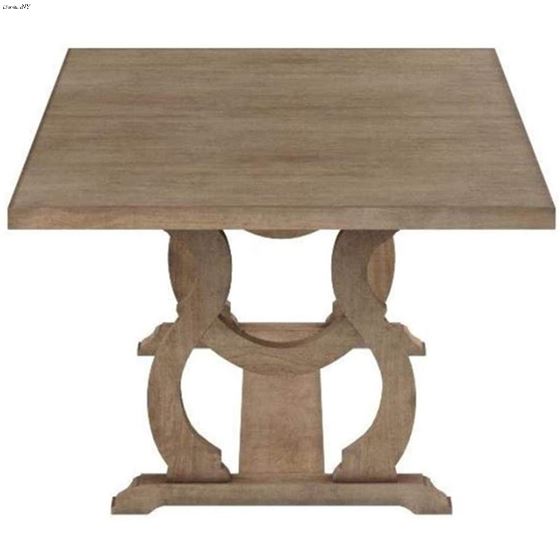 Brockway Cove Barley Brown Trestle Dining Table 110291 by Coaster Side