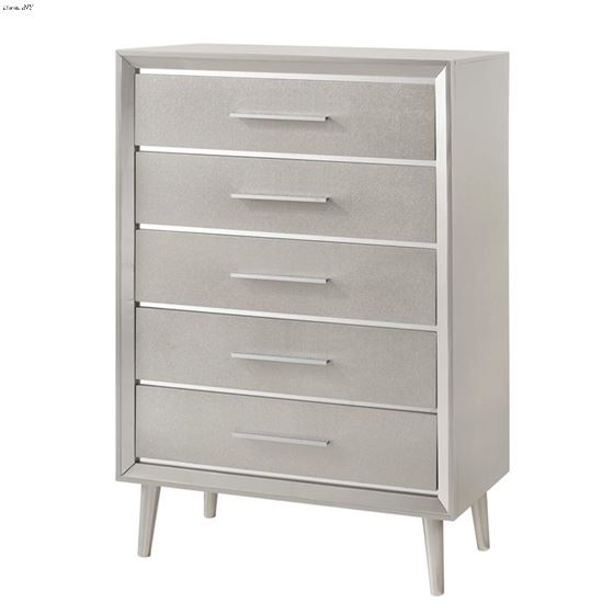 Ramon Metallic Sterling 5 Drawer Chest 222705 By Coaster