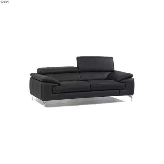 A973 Black Leather Sofa by JM Furniture