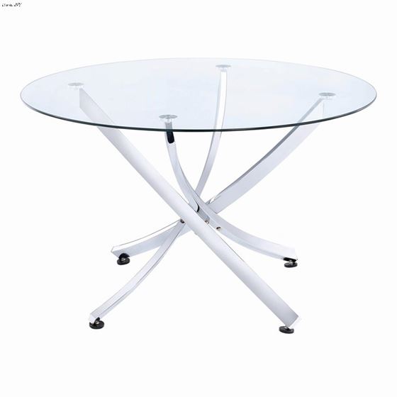 Beckham 46 inch Round Glass Dining Table 106440 By Coaster