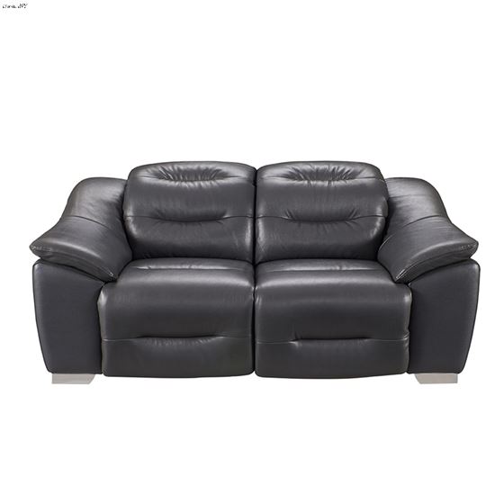 Modern 972 Dark Grey Leather Power Reclining Love Seat by ESF