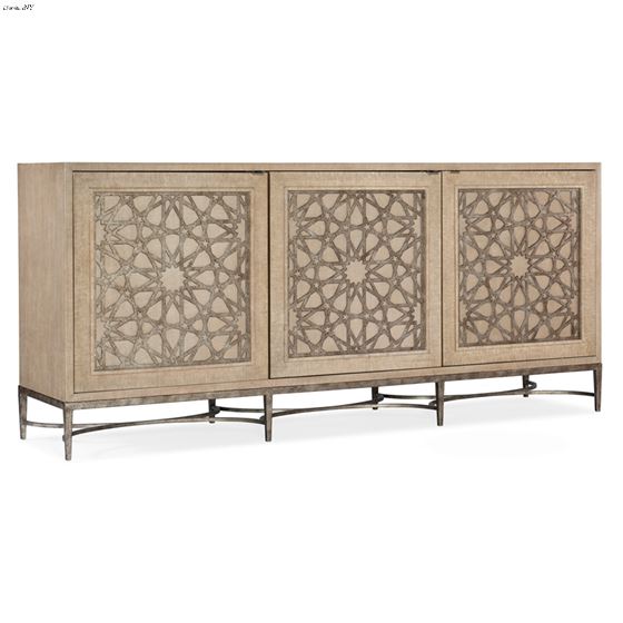Melange Suzani 80 inch Three Door Entertainment Console 628-55013-80 By Hooker Furniture