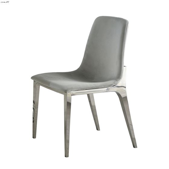 Irene Grey And Chrome Upholstered Side Chair 110402 - Set of 4 By Coaster