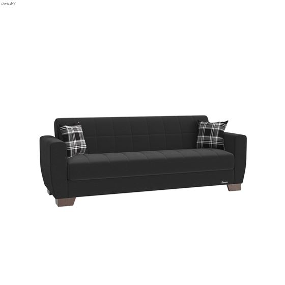 Barato Black Upholstered Convertible Sofa Bed with Storage By Ottomanson