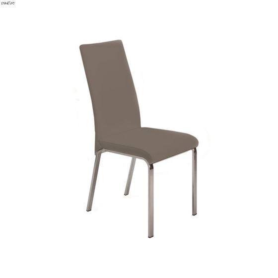 Loto Taupe Leather Dining Chair by Casabianca Home