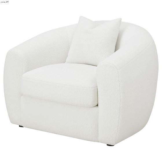 Isabella Natural White Kidney Shape Arm Chair 5-4