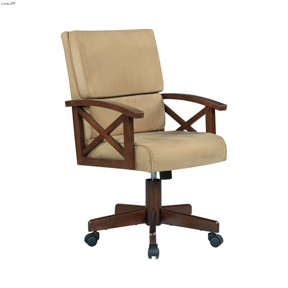 Marietta Upholstered Game Arm Chair Tobacco And Tan 100172 by Coaster