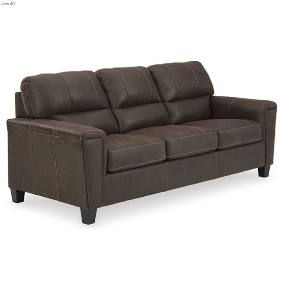 Navi Chestnut Faux Leather Queen Sofa Bed 94003 Ashley
