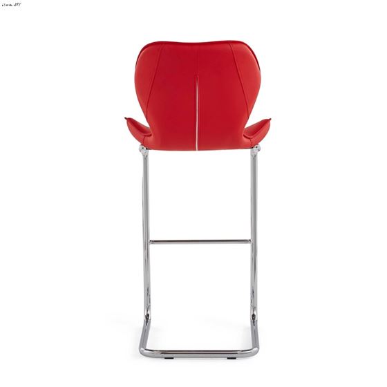 Modern Red Bar Stool D1446BS Back