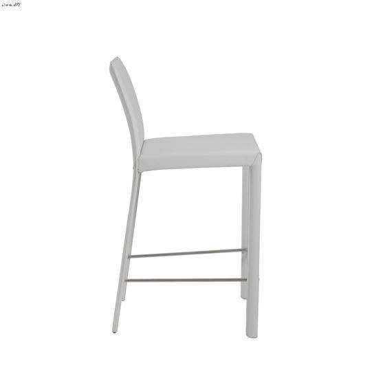 Hasina White Counter Stool 38626WHT by Euro Style Side