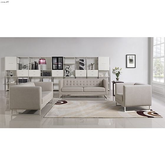 Dominic Modern Grey Fabric Sofa