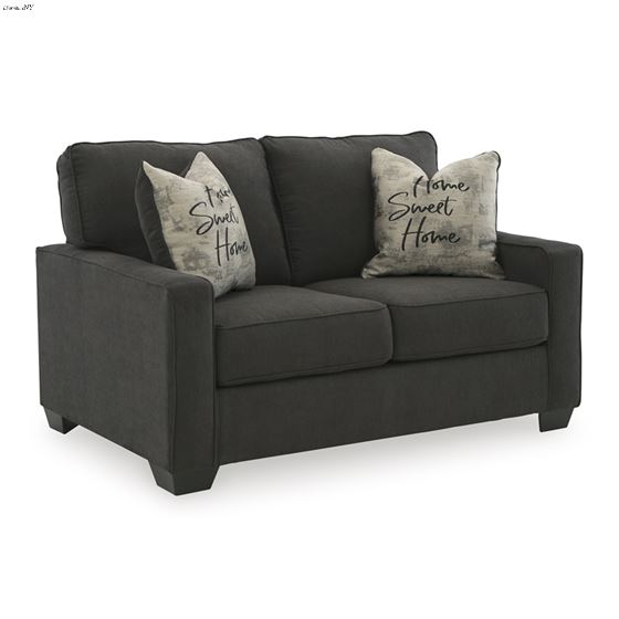 Lucina Charcoal Fabric Loveseat 59005 By Ashley Signature Design