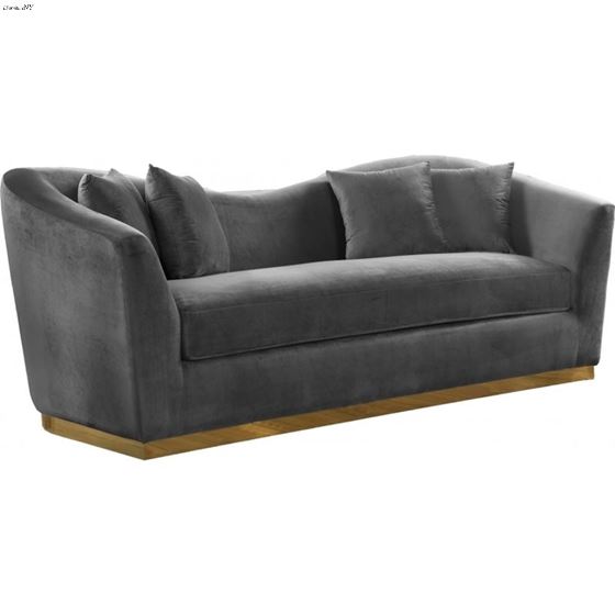 Arabella Grey Velvet Sofa Arabella_Sofa_Grey by Meridian Furniture