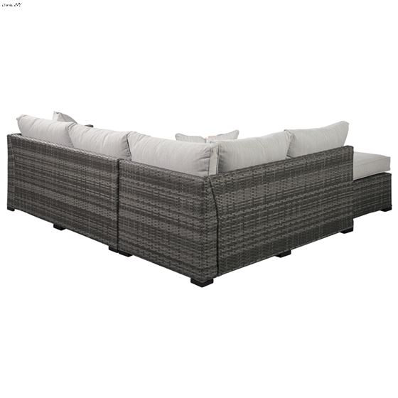 Cherry Point Grey 4 Piece Outdoor Sectional Set-3