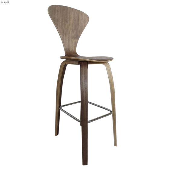 Wooden Bar Chair 30" FMI9253 Walnut By Fine Mod Imports