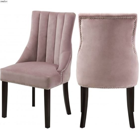 Oxford Pink Upholstered Tufted Velvet Dining Chair