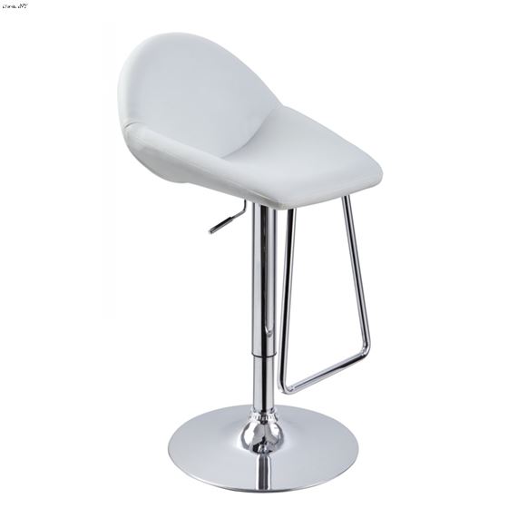 T1138 - White Eco-Leather Contemporary Barstool
