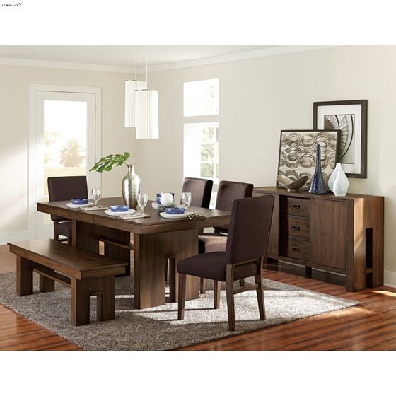 Sedley Walnut Veneer  58 inch Dining Bench 5415RF-13 in set