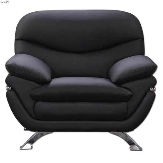 Jonus Modern Black Leather Chair By BH Designs
