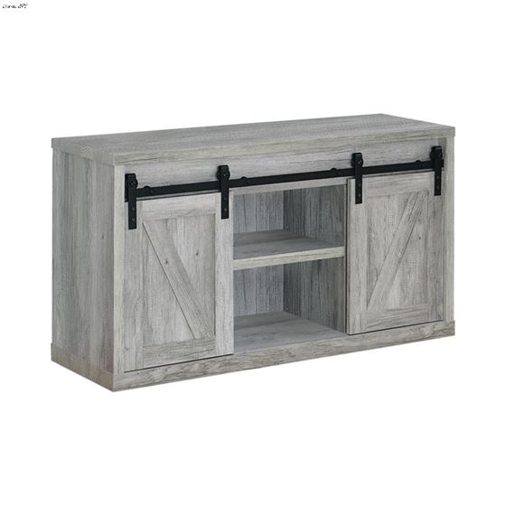 Grey Driftwood 48 inch Sliding Barn Door TV Stand 723261 By Coaster