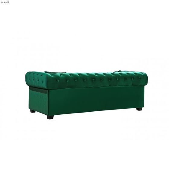 Bowery Green Velvet Tufted Love Seat Bowery_Loveseat_Green by Meridian Furniture 3