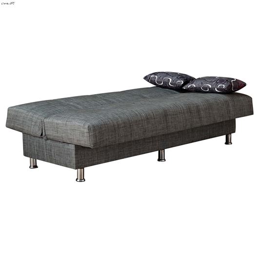 Paris Armless Sofa Bed in Grey Open
