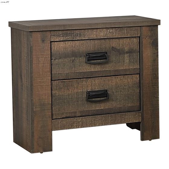 Frederick Weathered Oak 2 Drawer Nightstand 222962 By Coaster
