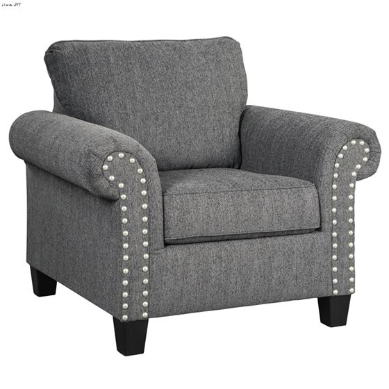 Agleno Charcoal Chenille Fabric Chair 78701 By BenchCraft
