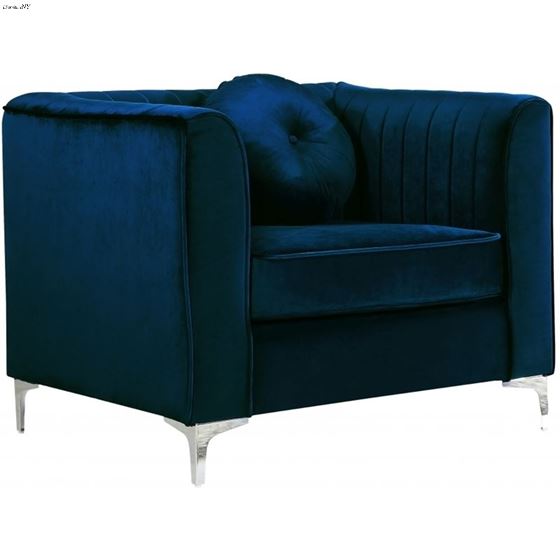 Isabelle Navy Velvet Chair Isabelle_Chair_Navy by Meridian Furniture
