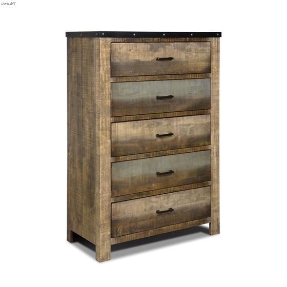 Sembene Antique Multi-Color 5 Drawer Chest 205095 By Coaster
