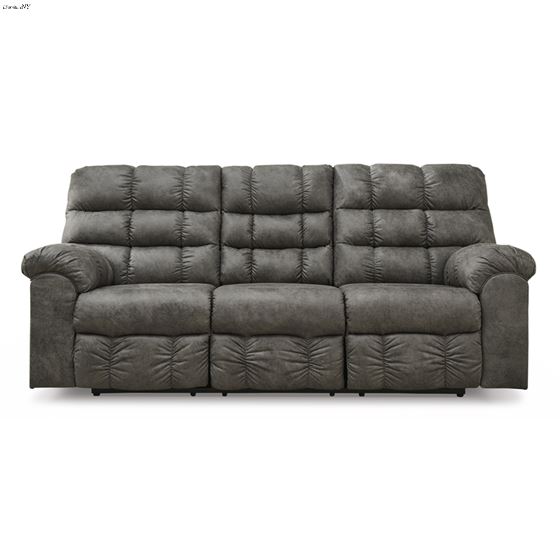Derwin Concrete Fabric Reclining Sofa with Drop-3