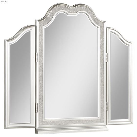 Evangeline Vanity Mirror Silver and Ivory 223398 By Coaster
