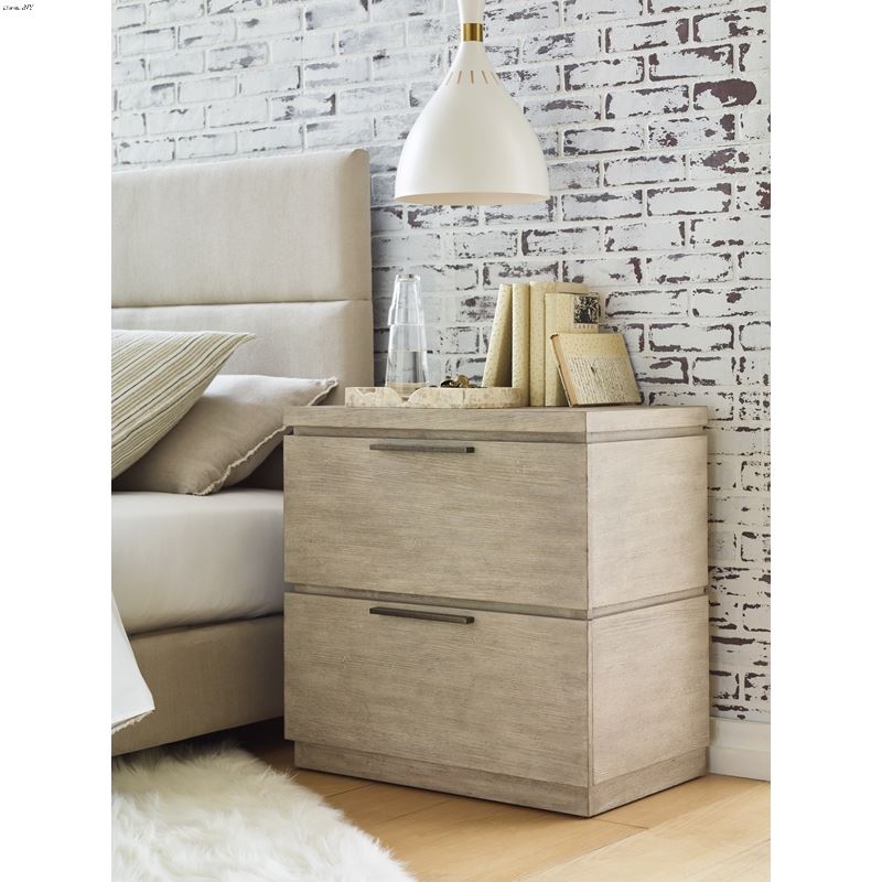 Milano by Rachael Ray Sandstone Two Drawer Night Stand By Legacy Classic