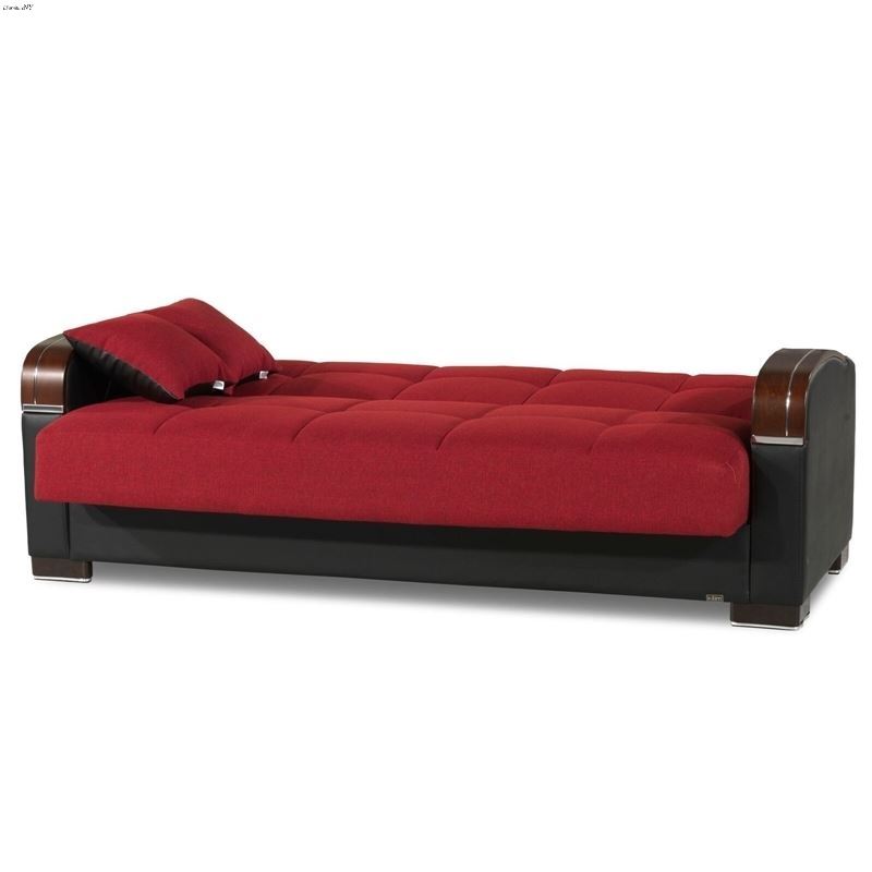 Mobimax Red Fabric Fabric Sofa Bed